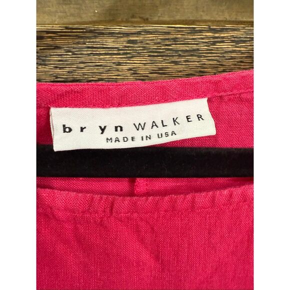 Bryn Walker Pink Linen Sleeveless Angeline Tunic lagenlook size XL - Picture 3 of 8